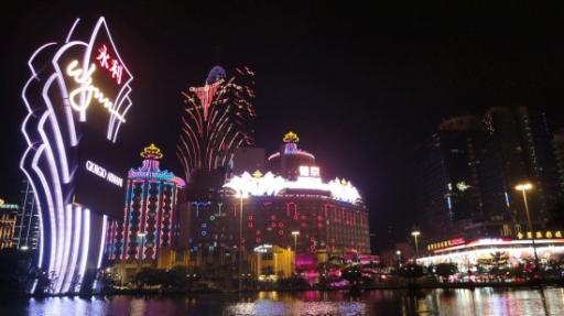 Macau Schiereiland 's nachts