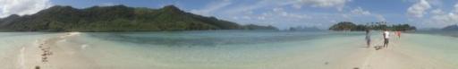 Bacuit Archipel - Slang Eiland panoramashot
