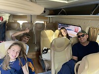 Preveza airport - in onze eigen privebus!