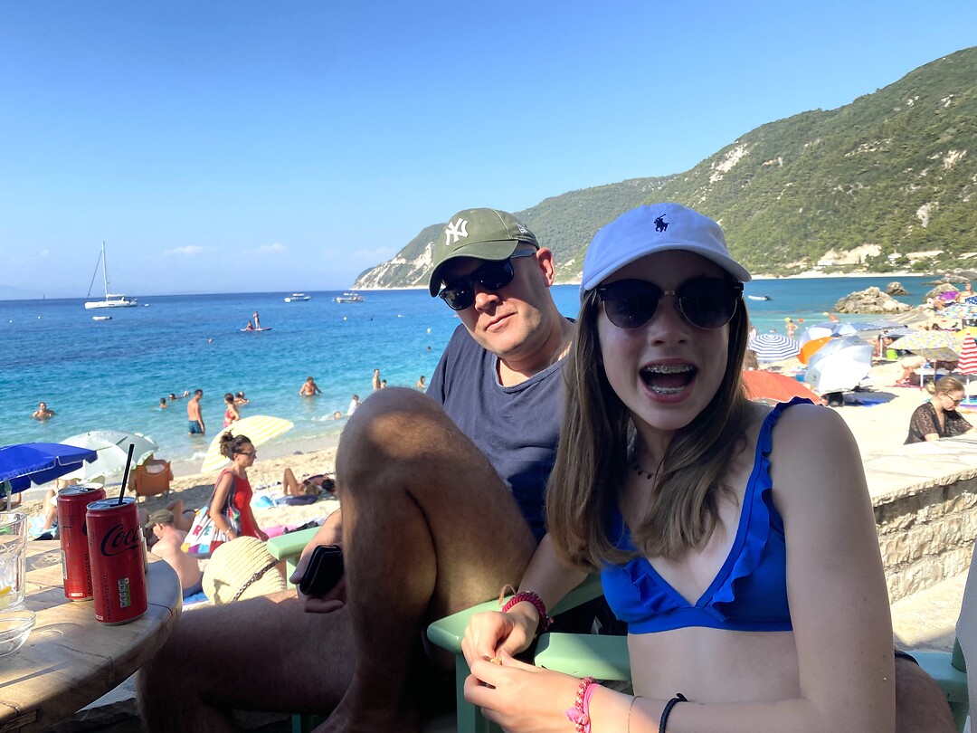 Lefkada strand bij hotel Santa Marina