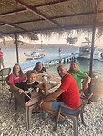 Uit eten op het strand
