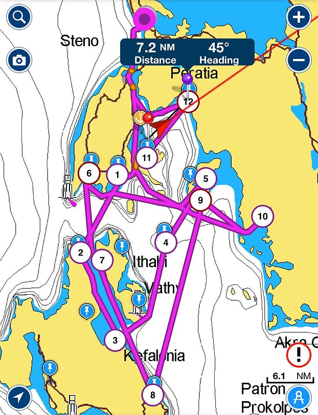 De hele gevaren route