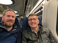 Ralph en Rob in de trein