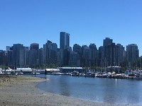 Uitzicht over downtown Vancouver