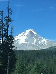 Onderweg naar onze eerste overnachting op de camping - Mount Hood