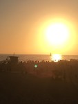 Zonsondergang bij de Santa Monica Pier