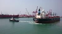 Sleepboot in actie!