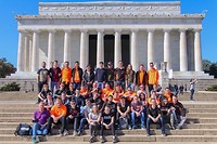Groepsfoto Lincoln Memorial - Team Rembrandts