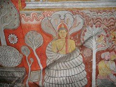 Fresco in cave tempel.