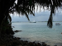 Uitzicht vanaf junglebeach.