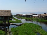 Dorp op het Inle Lake.