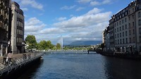Uitzicht op het meer van Genève