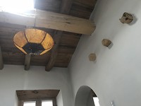 Het plafond in onze kamer is gemaakt van cactussen.