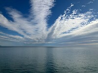 Prachtige wolkenlucht voor ons appartement