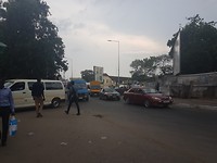 Waiting for a ''trotro'' (small taxi bus)