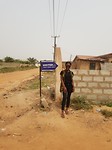Rachidatou in her new African vest