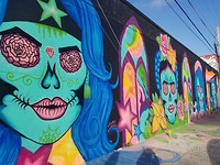 Scary colourful faces