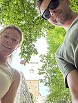 Boven bij het kasteel, met een zweetreet