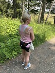 Dag 13 Saartje verkleedt als pakezel (zie heuptas)