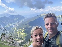 Dag 14 bovenop de berg selfie