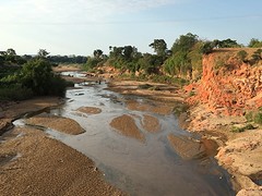 De Lysitu, een kleine zijrivier van de Zambezi. Sorry, maar de volgorde van de foto's is willekeurig