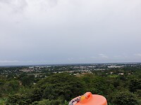 Uitzicht halverwege de berg