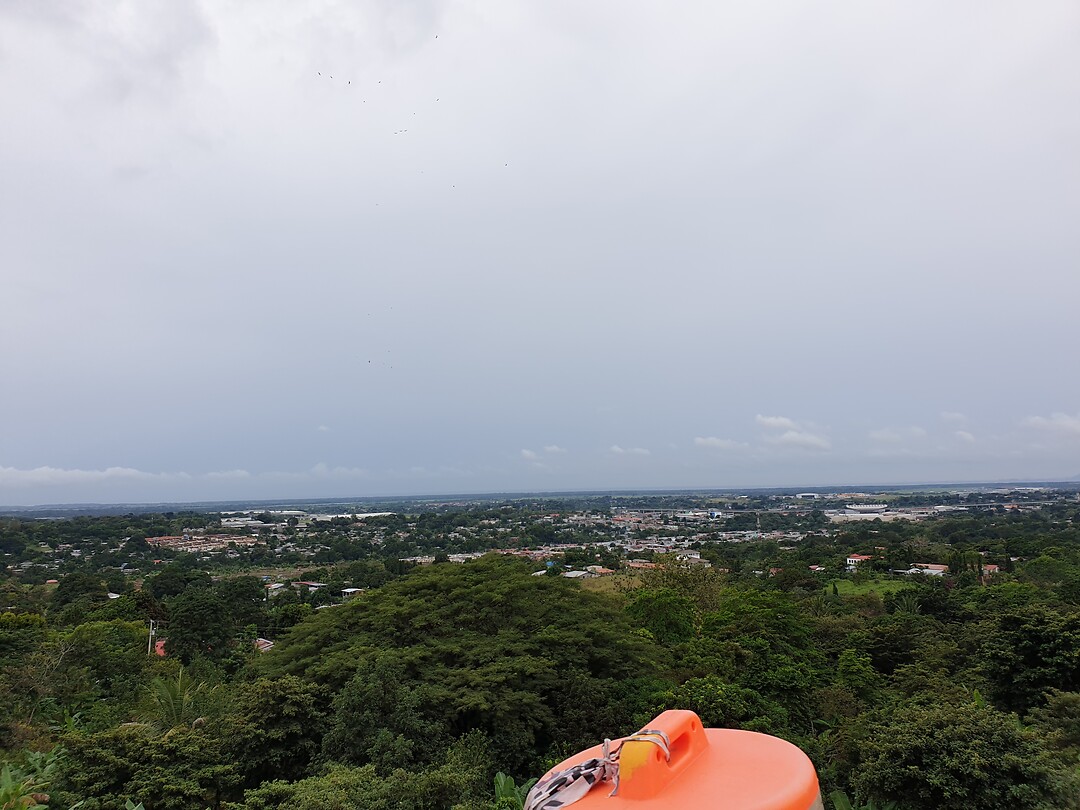 Uitzicht halverwege de berg