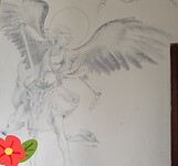 Tekening in de kerk