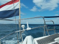 We steken over naar Frankrijk