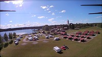 Dronemomentje boven camping