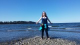 Me at the furthest point near the water at Parksville Beach