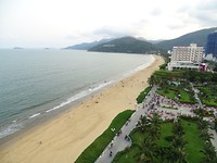 Uitzicht vanuit hotelkamer Qui Nhon