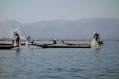 Vissers op het Inle Lake