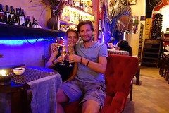 Luang Prabang's wijnbar, proost!