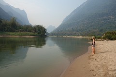 Nam Ou river beach