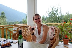 Wine tasting op ons balkon