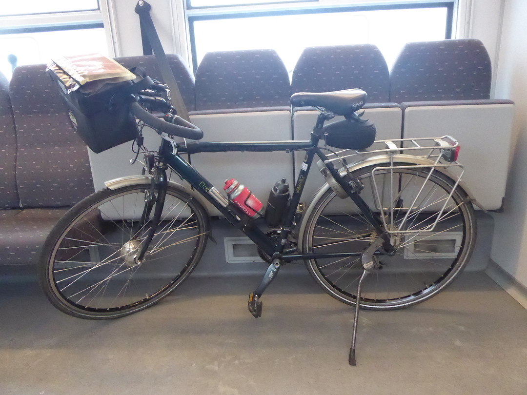 Fiets op een IC trein