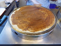 Pannenkoek in voorbereiding