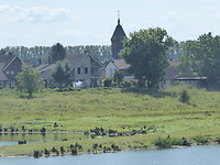Zicht op de Terpkerk in Urmond