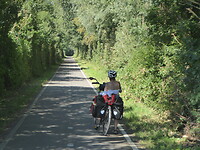 Het fietspad die de naam draagt van de verongelukte WW2 piloot