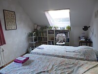 Onze kamer bij vrienden op de fiets