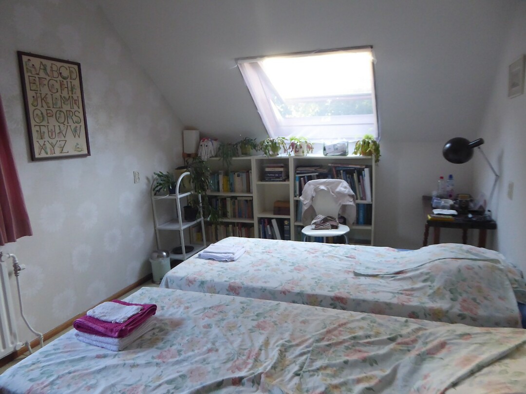 Onze kamer bij vrienden op de fiets