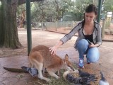 Sanne met een Kangeroo