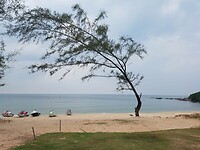 Eerste stranduitzicht van Sihanoukville