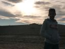 The sunset...