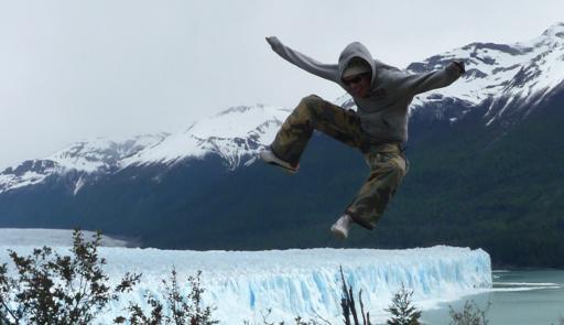 Jumping on snow...