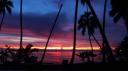 Beautiful sunset on Fiji