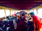 De tweede boot over de Mekong