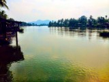 Uitzicht over Mekong vanaf guesthouse