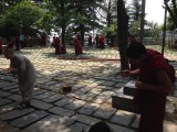 Meditatie bij Dalai Lama tempel